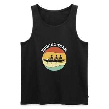 Rowing Team Rowing Rowing Rowing Boat Rowers - Men's Premium Organic Tank Top - black - Front - AI Model Male 178 light (178cm)