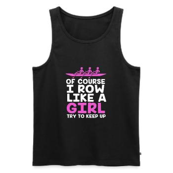 Rowing Team Rowing Rowing Rowing Boat Rowers - Men's Premium Organic Tank Top - black - Front - AI Model Male 178 light (178cm)
