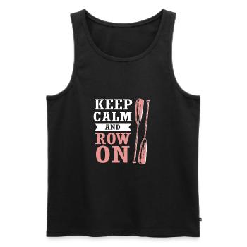 Rowing Team Rowing Rowing Rowing Boat Rowers - Men's Premium Organic Tank Top - black - Front - AI Model Male 178 light (178cm)