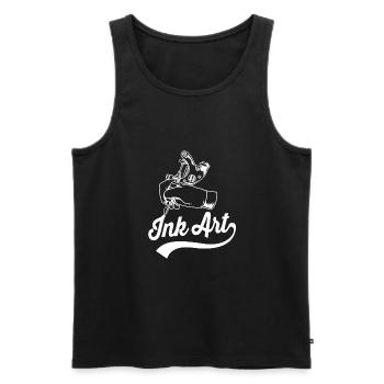 Tattoo Artist Tattoo Artist Tattooed Tattoo - Men's Premium Organic Tank Top - black - Front - AI Model Male 178 light (178cm)