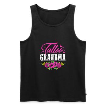 Tattoo Artist Tattoo Artist Tattooed Tattoo - Men's Premium Organic Tank Top - black - Front - AI Model Male 178 light (178cm)
