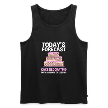 Cake Tartlet Decoration Cake - Men's Premium Organic Tank Top - black - Front - Michal (187cm)