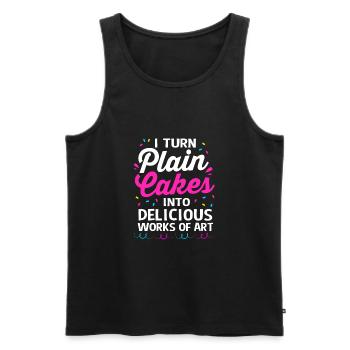 Cake Tartlet Decoration Cake - Men's Premium Organic Tank Top - black - Front - Michal (187cm)
