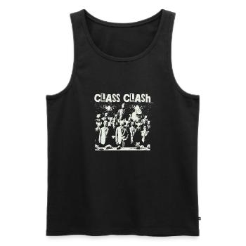 Rebel Clash Of Classes Resist Resistance - Männer Premium Bio Tank Top - Schwarz - Vorne - AI Model Male 178 light (178cm)