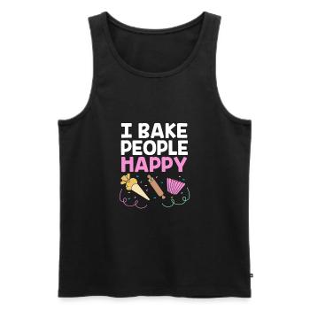 Cake Tartlet Decoration Cake - Men's Premium Organic Tank Top - black - Front - Michal (187cm)