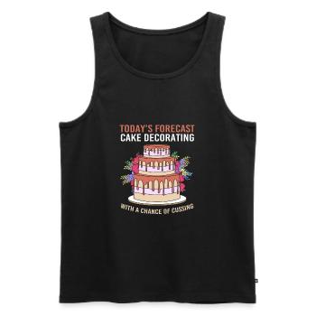 Cake Tartlet Decoration Cake - Men's Premium Organic Tank Top - black - Front - Michal (187cm)