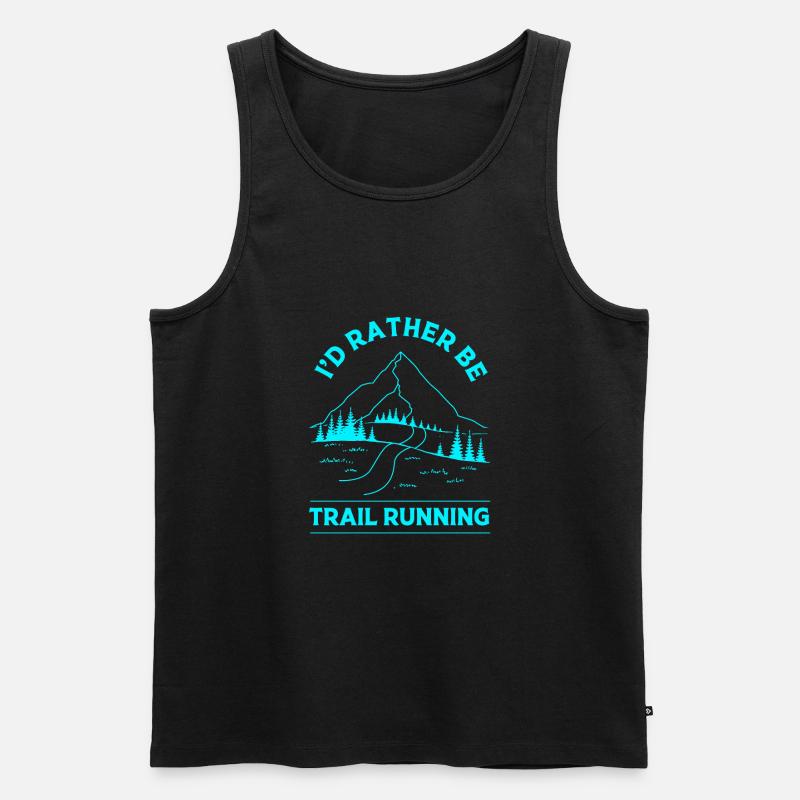 Trailrunning - Männer Premium Bio Tank Top - Schwarz