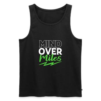 Trailrunning - Männer Premium Bio Tank Top - Schwarz - Vorne - AI Model Male 178 light (178cm)