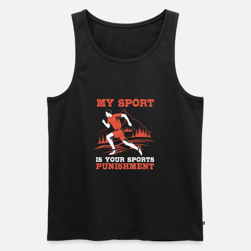 Trailrunning - Männer Premium Bio Tank Top - Schwarz