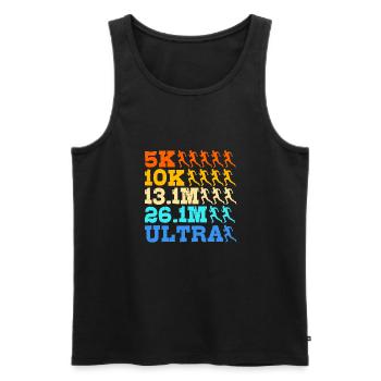 Trailrunning - Männer Premium Bio Tank Top - Schwarz - Vorne - AI Model Male 178 light (178cm)