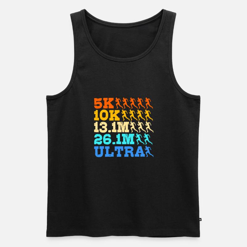 Trailrunning - Männer Premium Bio Tank Top - Schwarz