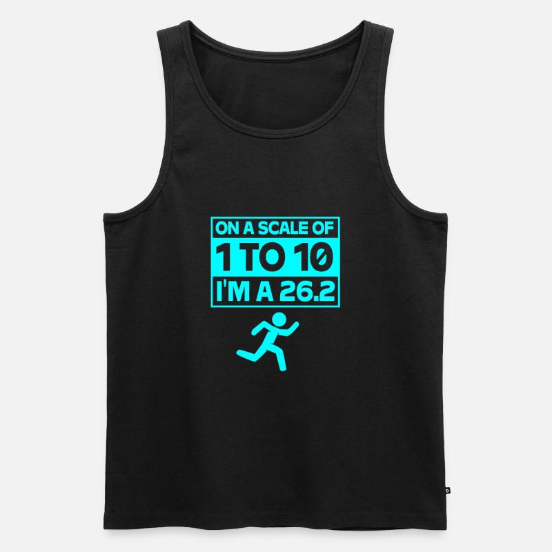 Marathon Marathonläufer - Männer Premium Bio Tank Top - Schwarz