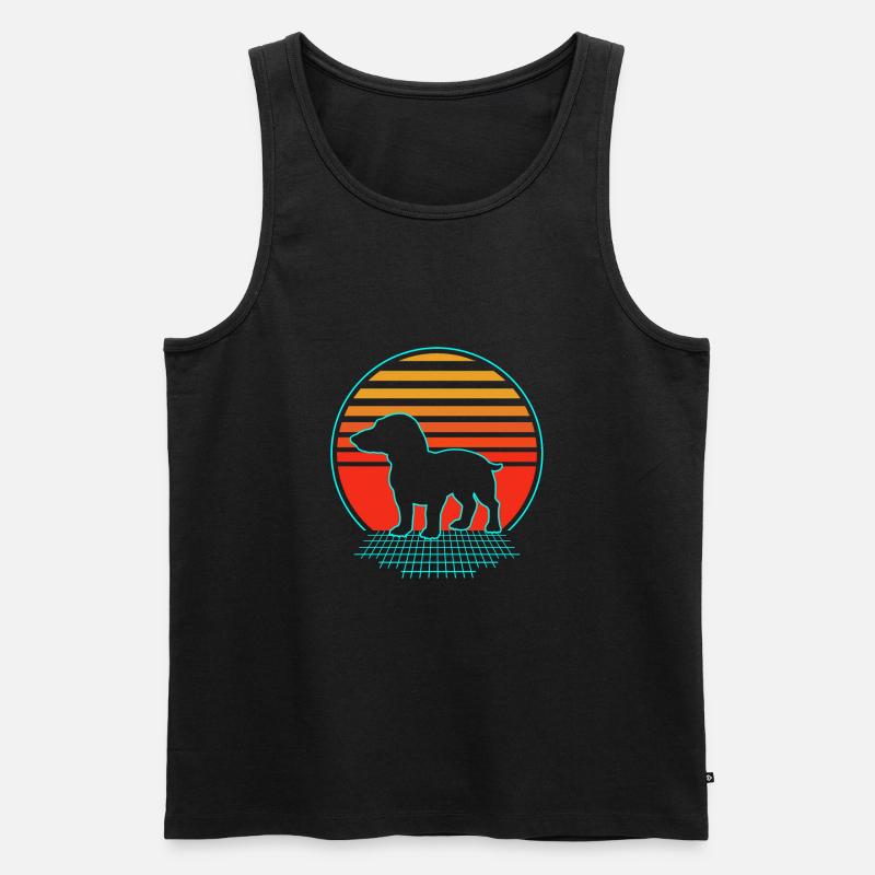 Dackel - Männer Premium Bio Tank Top - Schwarz