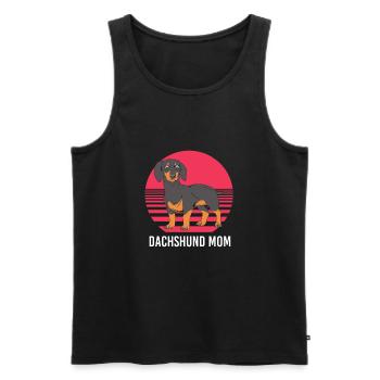Dachshund - Men's Premium Organic Tank Top - black - Front - AI Model Male 178 light (178cm)