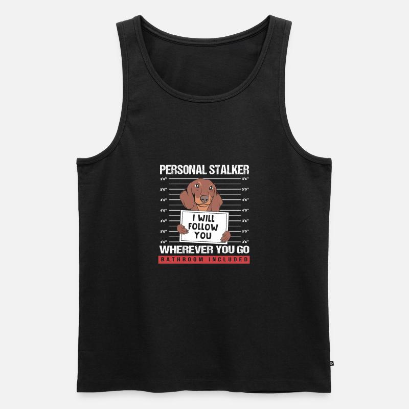 Dackel - Männer Premium Bio Tank Top - Schwarz