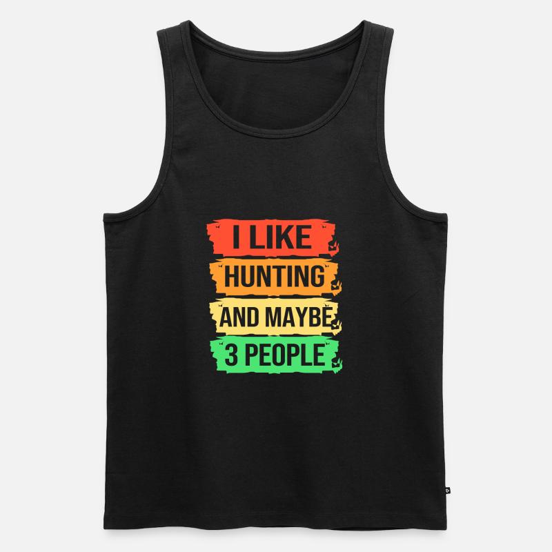 Jäger Jagen - Männer Premium Bio Tank Top - Schwarz