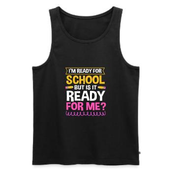 First Year - Men's Premium Organic Tank Top - black - Front - AI Model Male 178 light (178cm)