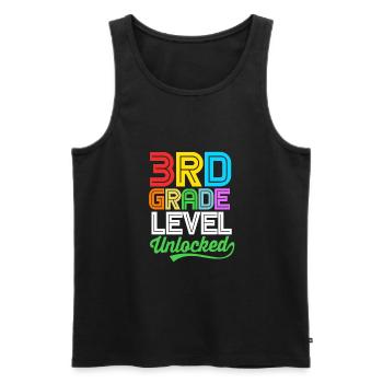 3. Klasse - Männer Premium Bio Tank Top - Schwarz - Vorne - AI Model Male 178 light (178cm)