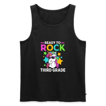 3. Klasse - Männer Premium Bio Tank Top - Schwarz - Vorne - AI Model Male 178 light (178cm)
