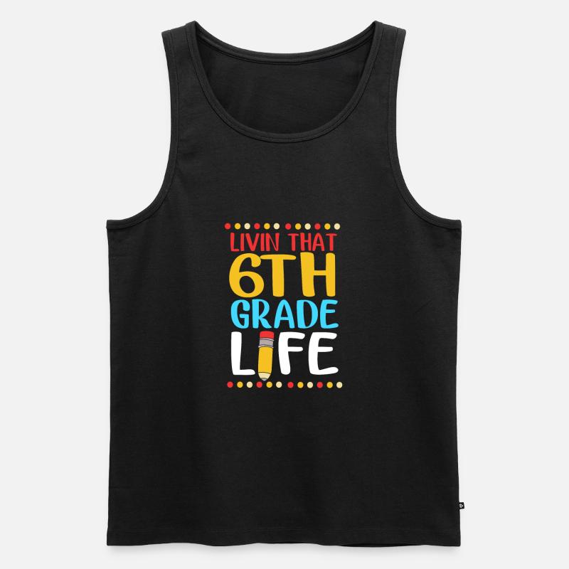 6. Klasse - Männer Premium Bio Tank Top - Schwarz