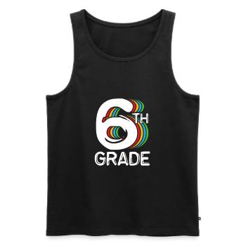6. Klasse - Männer Premium Bio Tank Top - Schwarz - Vorne - AI Model Male 178 light (178cm)