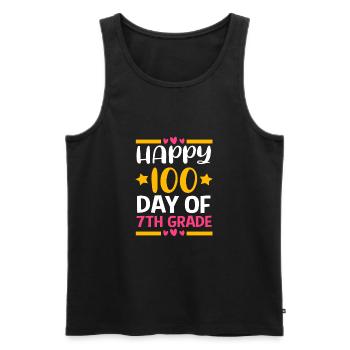 7. Klasse - Männer Premium Bio Tank Top - Schwarz - Vorne - AI Model Male 178 light (178cm)