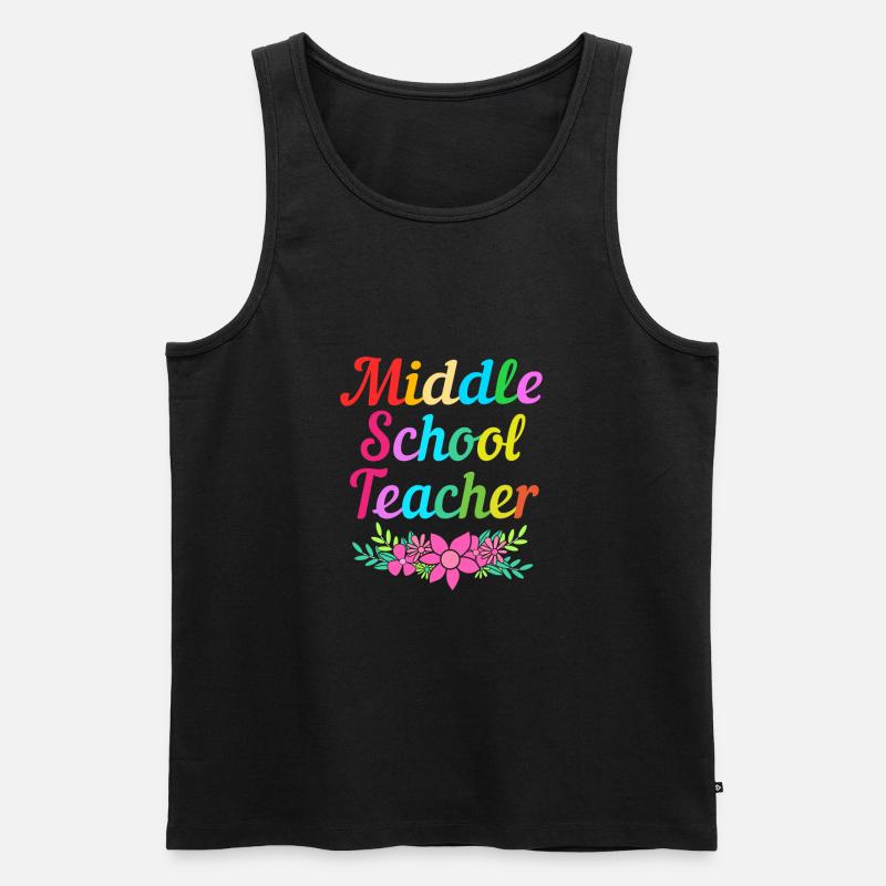 Lehrer der Mittelstufe - Männer Premium Bio Tank Top - Schwarz