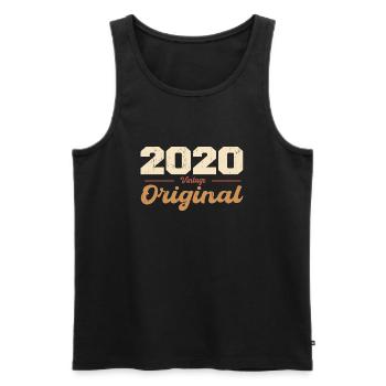 2020 Vintage Anniversary Retro Gift 2020 - Men's Premium Organic Tank Top - black - Front - Michal (187cm)