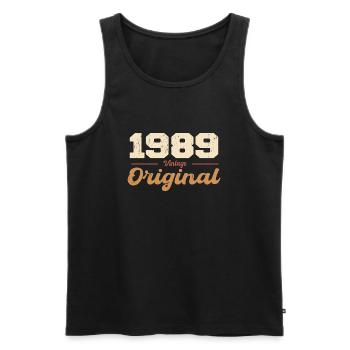 1989 Vintage Anniversaire Rétro Cadeau 1989 - Débardeur bio Premium Homme - noir - Devant - Michal (187cm)