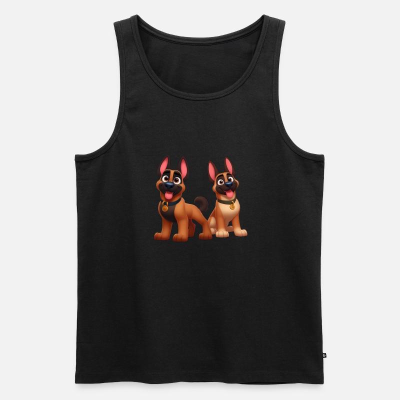 Malinois 15 - Männer Premium Bio Tank Top - Schwarz