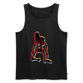 Skeleton - Men's Premium Organic Tank Top - black - Front - AI Model Male 178 light (178cm)