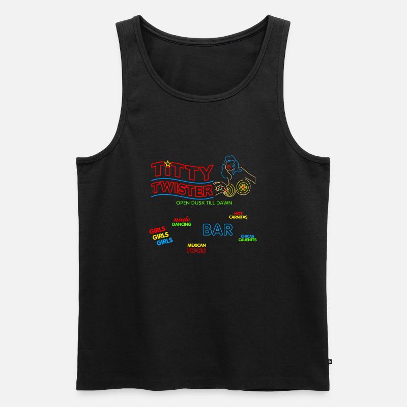 Titty Twister - Männer Premium Bio Tank Top - Schwarz