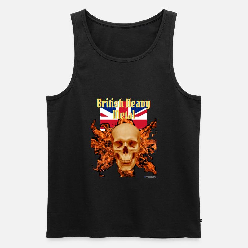 Britischer Heavy Metal - Männer Premium Bio Tank Top - Schwarz