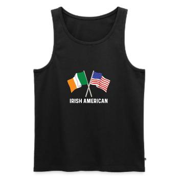 Irland USA Flaggen für Irish American - Männer Premium Bio Tank Top - Schwarz - Vorne - Michal (187cm)
