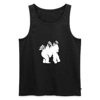 Conception de forêt de gorilles pour les amoureux de la nature - Débardeur bio Premium Homme - noir - Devant - AI Model Male 178 light (178cm)