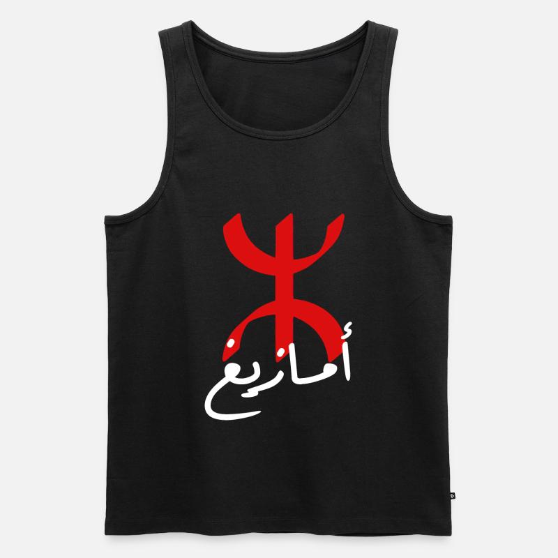 Amazigh - Männer Premium Bio Tank Top - Schwarz