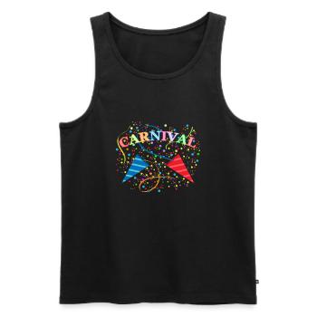 Karneval bunt Konfetti - Männer Premium Bio Tank Top - Schwarz - Vorne - AI Model Male 178 light (178cm)