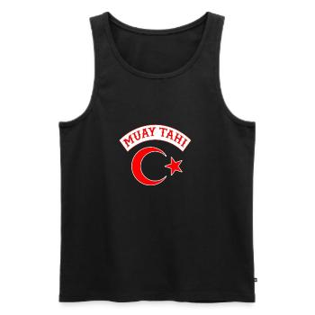 Muay Thai türkiye sport - Men's Premium Organic Tank Top - black - Front - Michal (187cm)