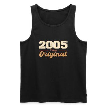 2005 Vintage Anniversary Retro Gift 2005 - Men's Premium Organic Tank Top - black - Front - AI Model Male 178 light (178cm)