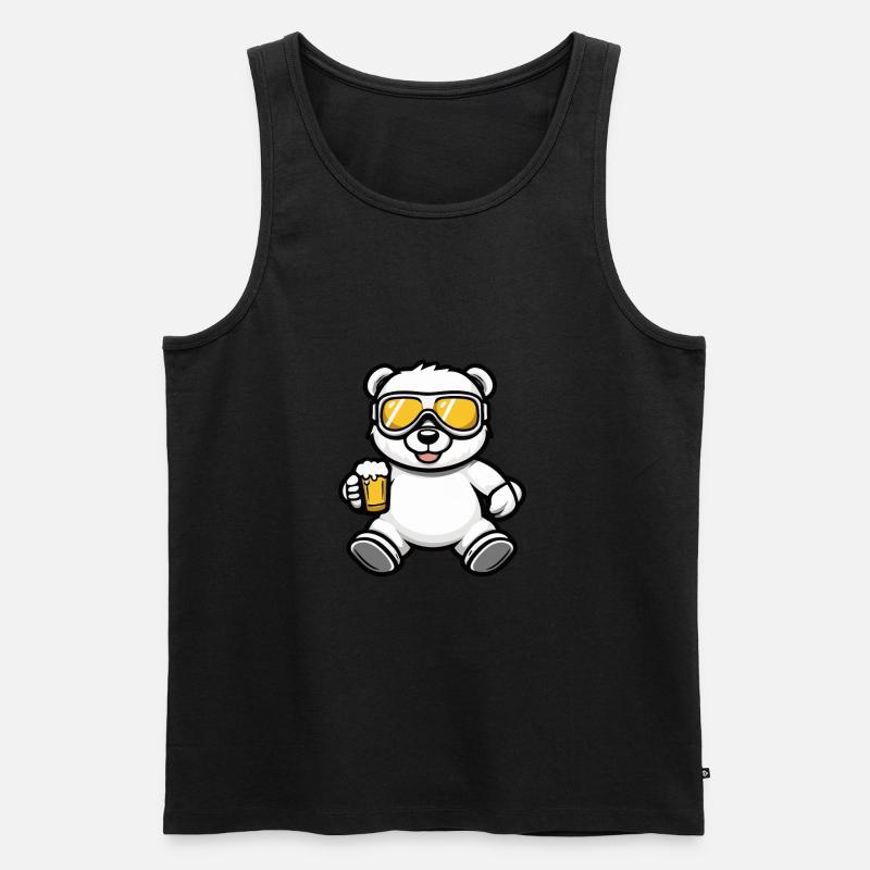 Bär Apres Ski Bier Comic - Männer Premium Bio Tank Top - undefined