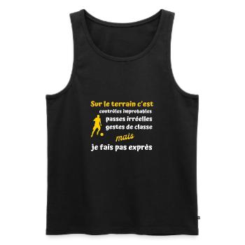 Humour football idée cadeau foot - Débardeur bio Premium Homme - noir - Devant - Michal (187cm)