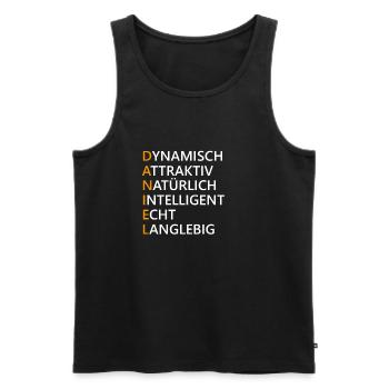 Daniel Name Geschenk - Männer Premium Bio Tank Top - Schwarz - Vorne - AI Model Male 178 light (178cm)