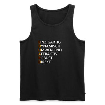 Eduard Name Geschenk - Männer Premium Bio Tank Top - Schwarz - Vorne - Michal (187cm)