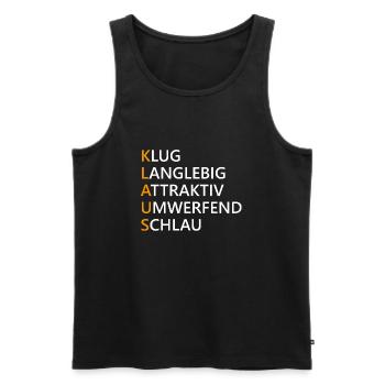 Klaus Name Geschenk - Männer Premium Bio Tank Top - Schwarz - Vorne - Michal (187cm)