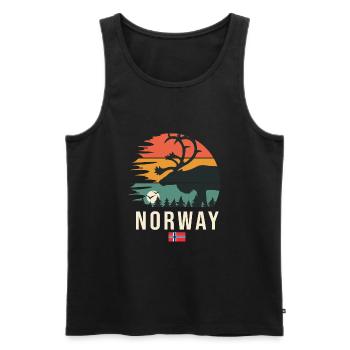 Norway Norway Cool Gift - Men's Premium Organic Tank Top - black - Front - AI Model Male 178 light (178cm)