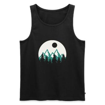 Travel - Männer Premium Bio Tank Top - Schwarz - Vorne - Michal (187cm)