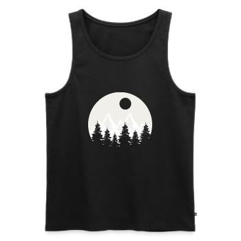 Travel - Männer Premium Bio Tank Top - Schwarz - Vorne - Michal (187cm)