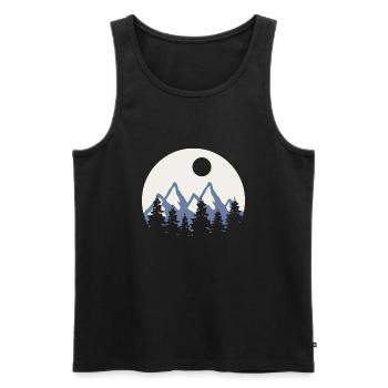 Travel - Männer Premium Bio Tank Top - Schwarz - Vorne - Michal (187cm)