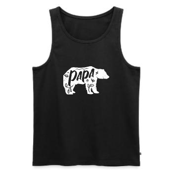 Papa Ours - Männer Premium Bio Tank Top - Schwarz - Vorne - AI Model Male 178 light (178cm)