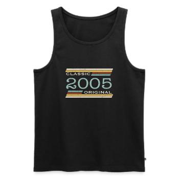 Vintage 2005, Classique, Original(e) - Débardeur bio Premium Homme - noir - Devant - Michal (187cm)